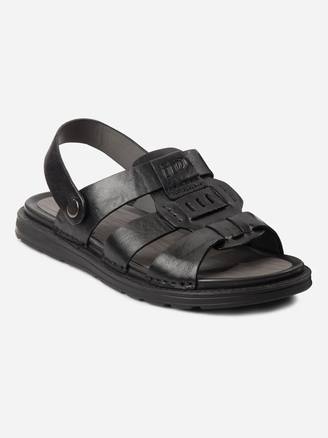 Men's Black Sandal (ID4242)