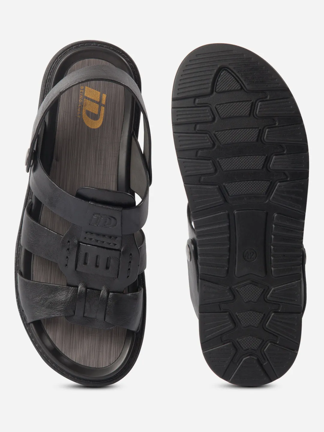Men's Black Sandal (ID4242)
