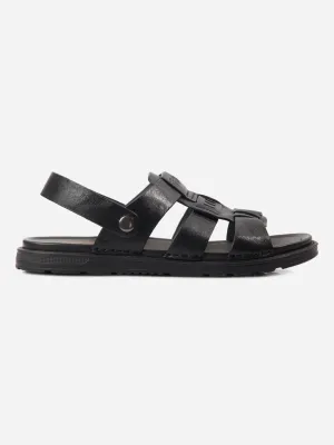 Men's Black Sandal (ID4242)