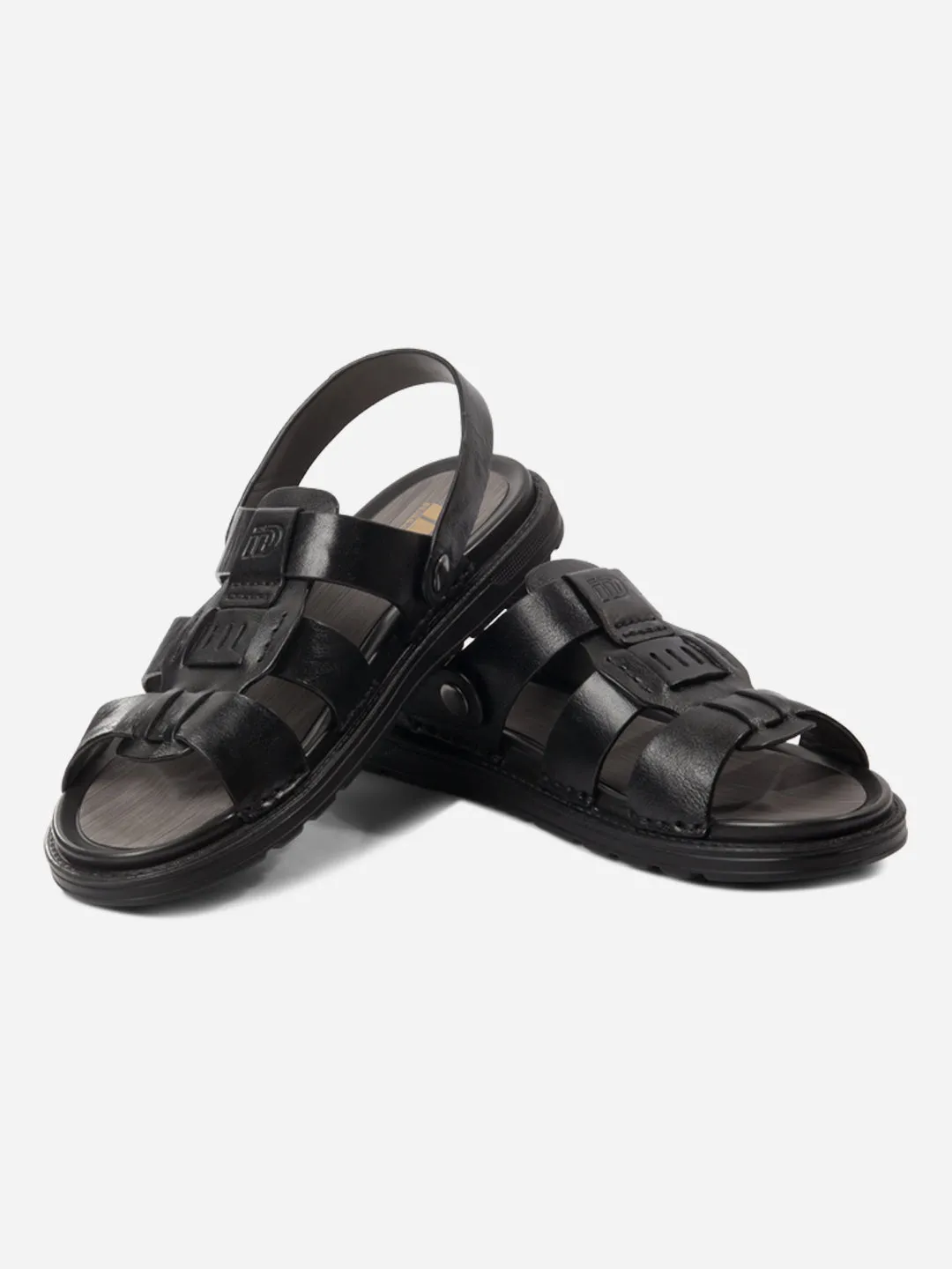 Men's Black Sandal (ID4242)