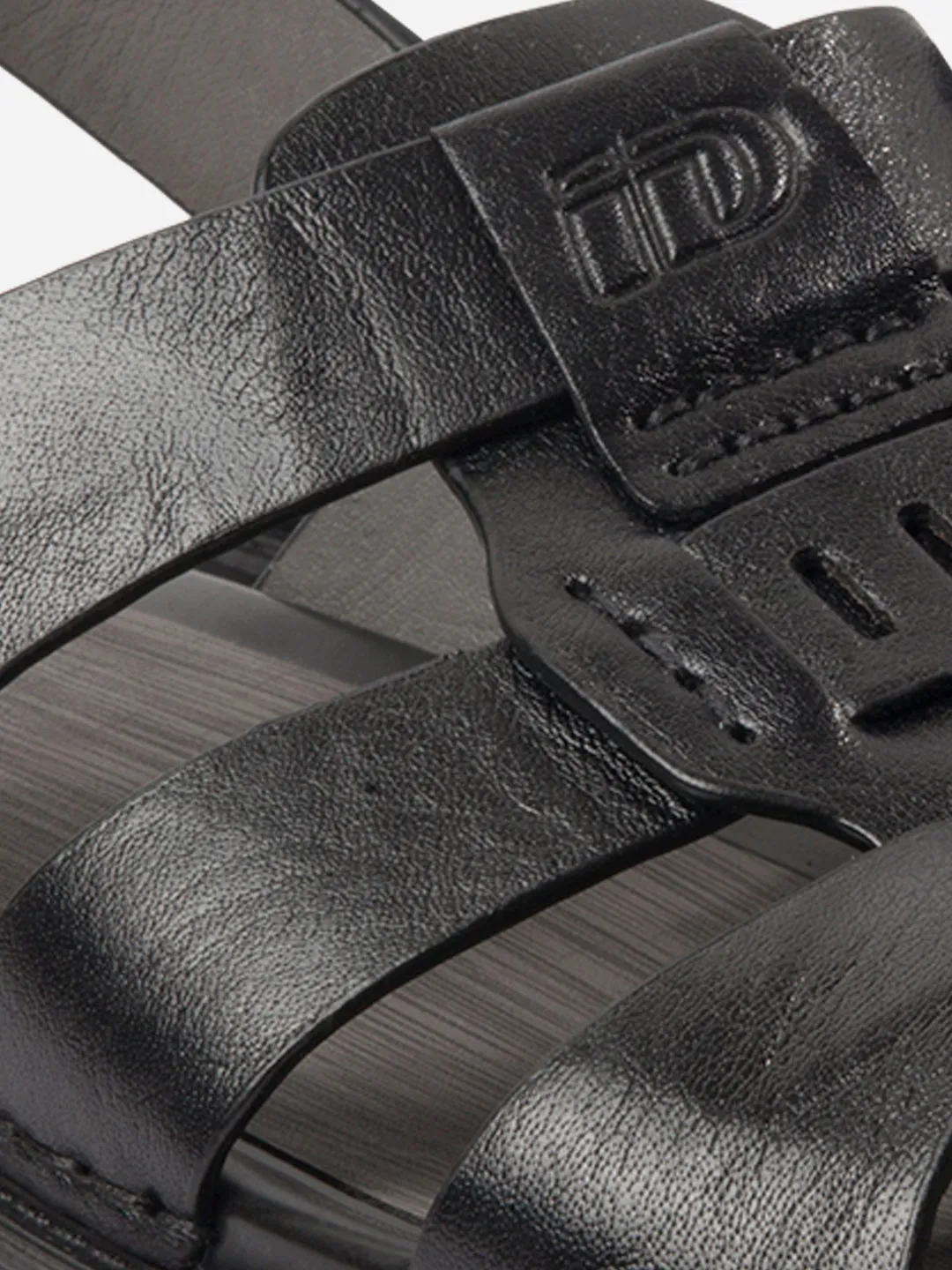 Men's Black Sandal (ID4242)