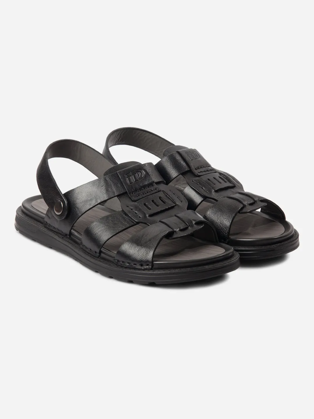 Men's Black Sandal (ID4242)