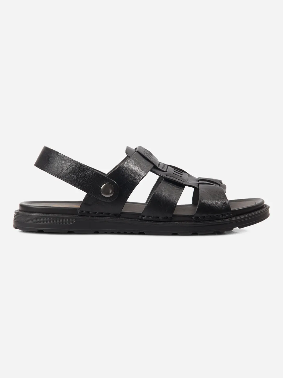 Men's Black Sandal (ID4242)