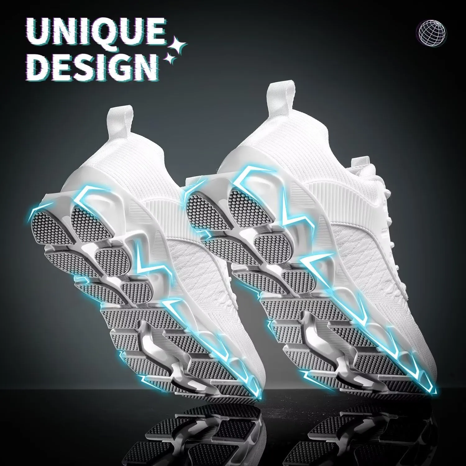 Men's Running Shoes Blade Tennis Walking Casual Fashion Sneakers Breathable Non Slip Gym Sports Work Athletic Trainers