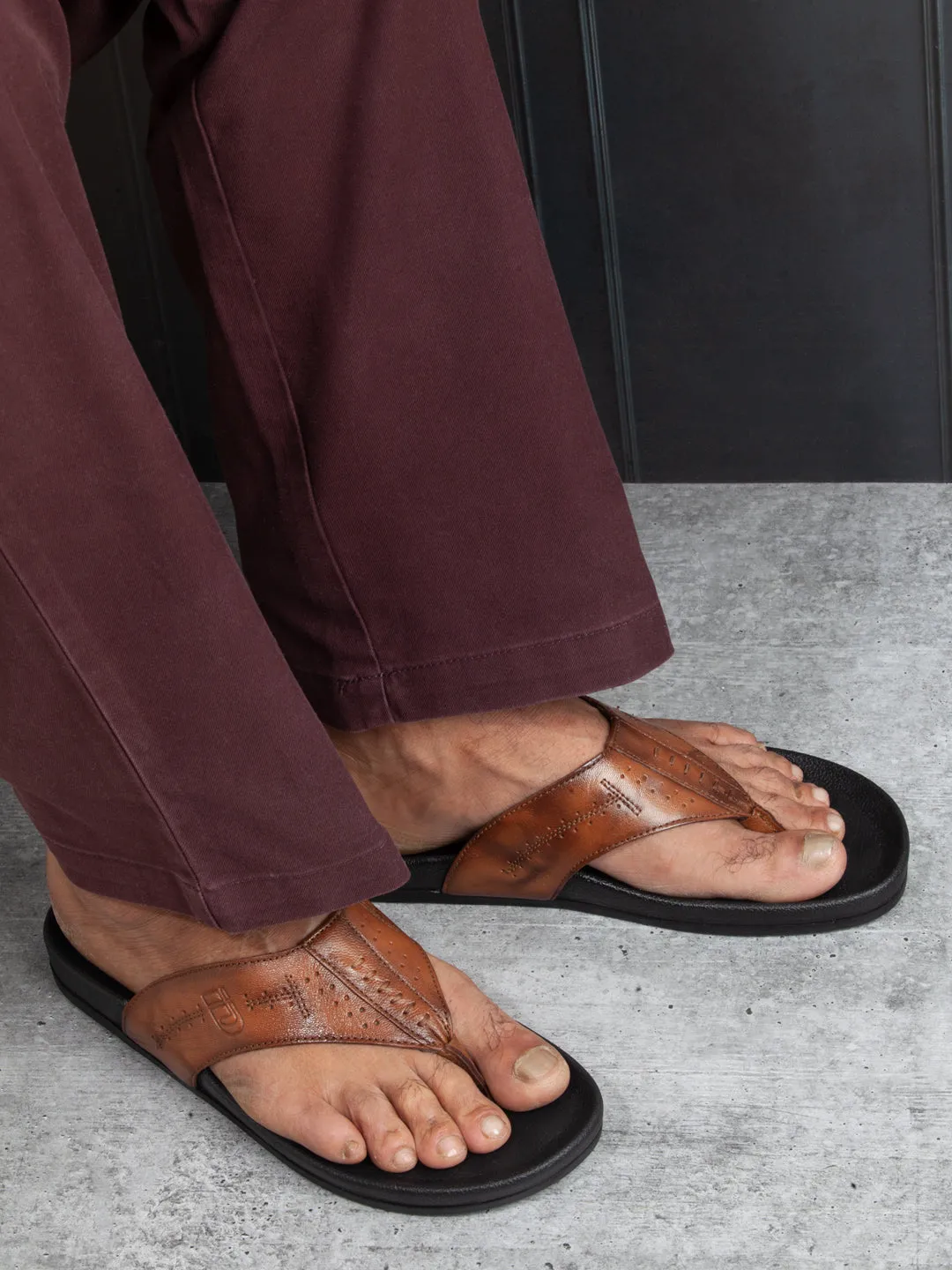 Men's Tan Thong Sandal (ID4228)