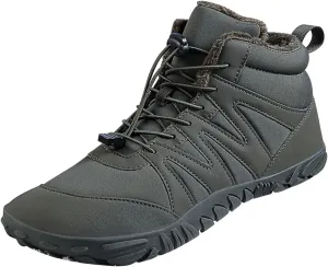Mens Work Boots Soft Toe Hiking Sneakers Shoes Warm Fur Lined Women's Workout Shoes Nonslip Lightweight Outdoor Botas Mid Ankle Work Casual Hike Grounded Footwear
