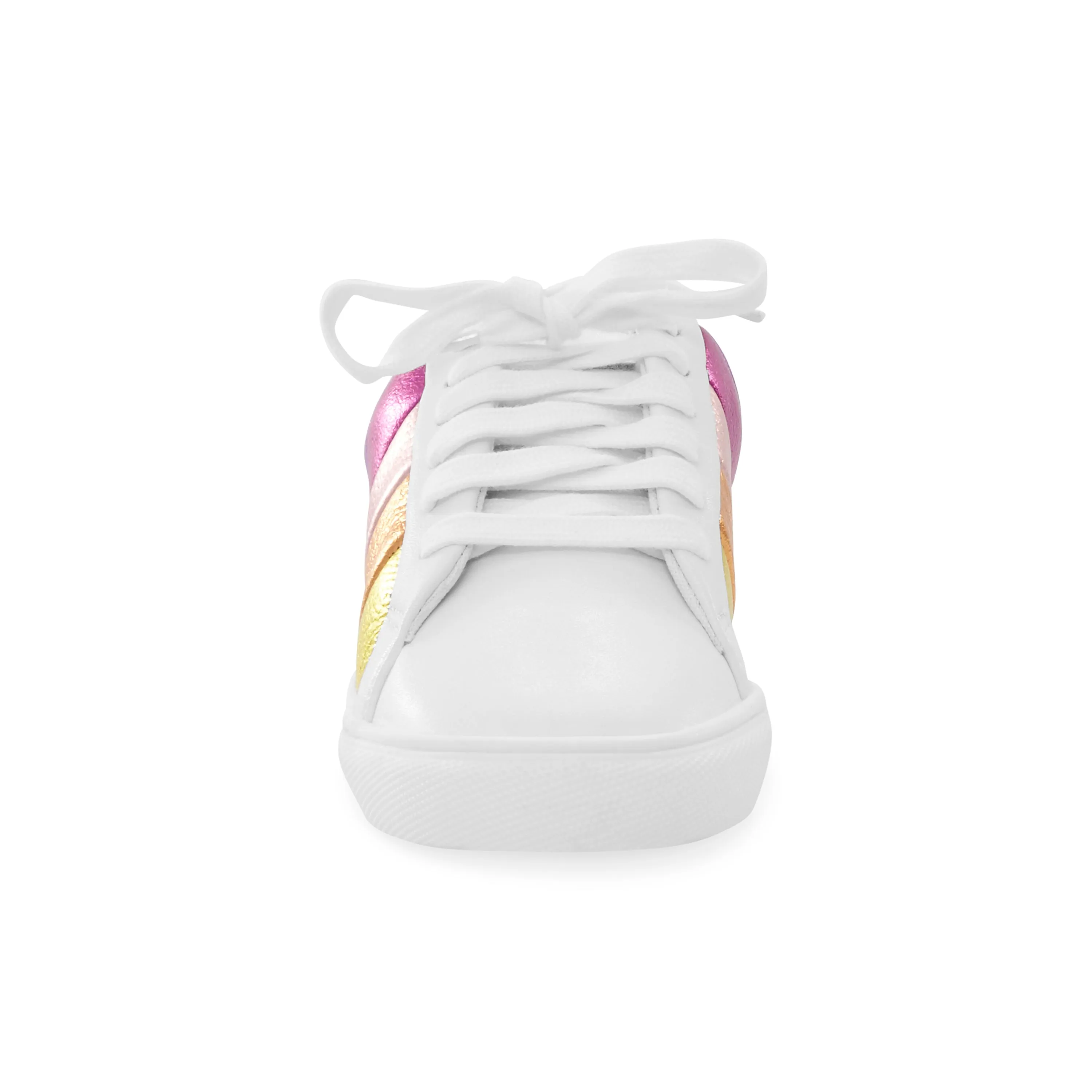 Mini Lane Stripe Sneaker - Big Kid White