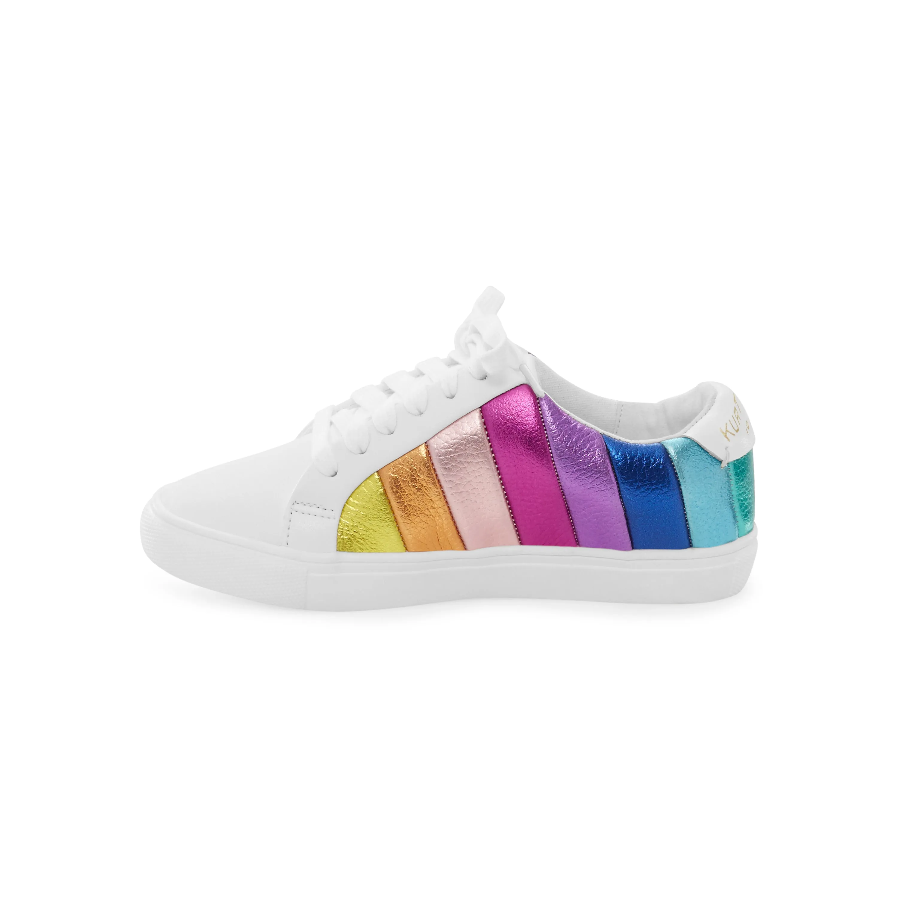 Mini Lane Stripe Sneaker - Big Kid White