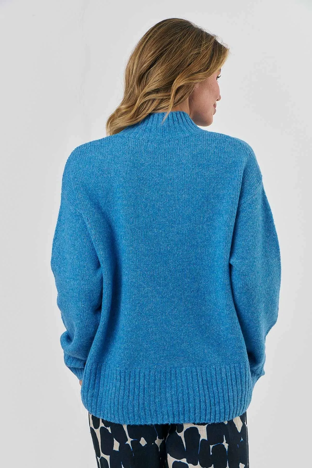 Naturals by O&J - Mock Neck Jumper-Skylight