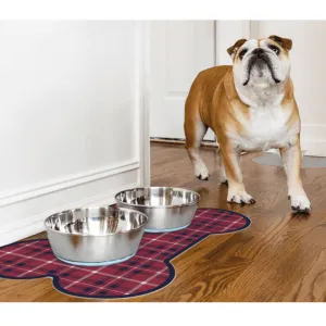 Noelle Bone PetFlat | Maroon - Premium Vinyl Mat