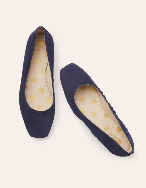 Olive Ballerinas-Navy
