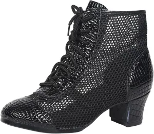 ONAIC Women's Standard Ballroom Latin Dance Shoes 5CM Heel Lace-Up Salsa Tango Modern Training Shoes