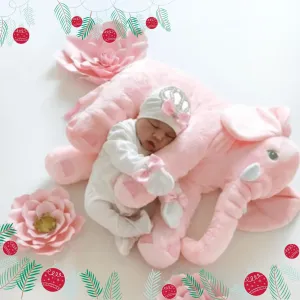 Pink Elephant Pillow for Baby