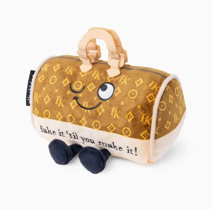 Plush Handbag - Fake It Til You Make It - 7" X 4" X 6"