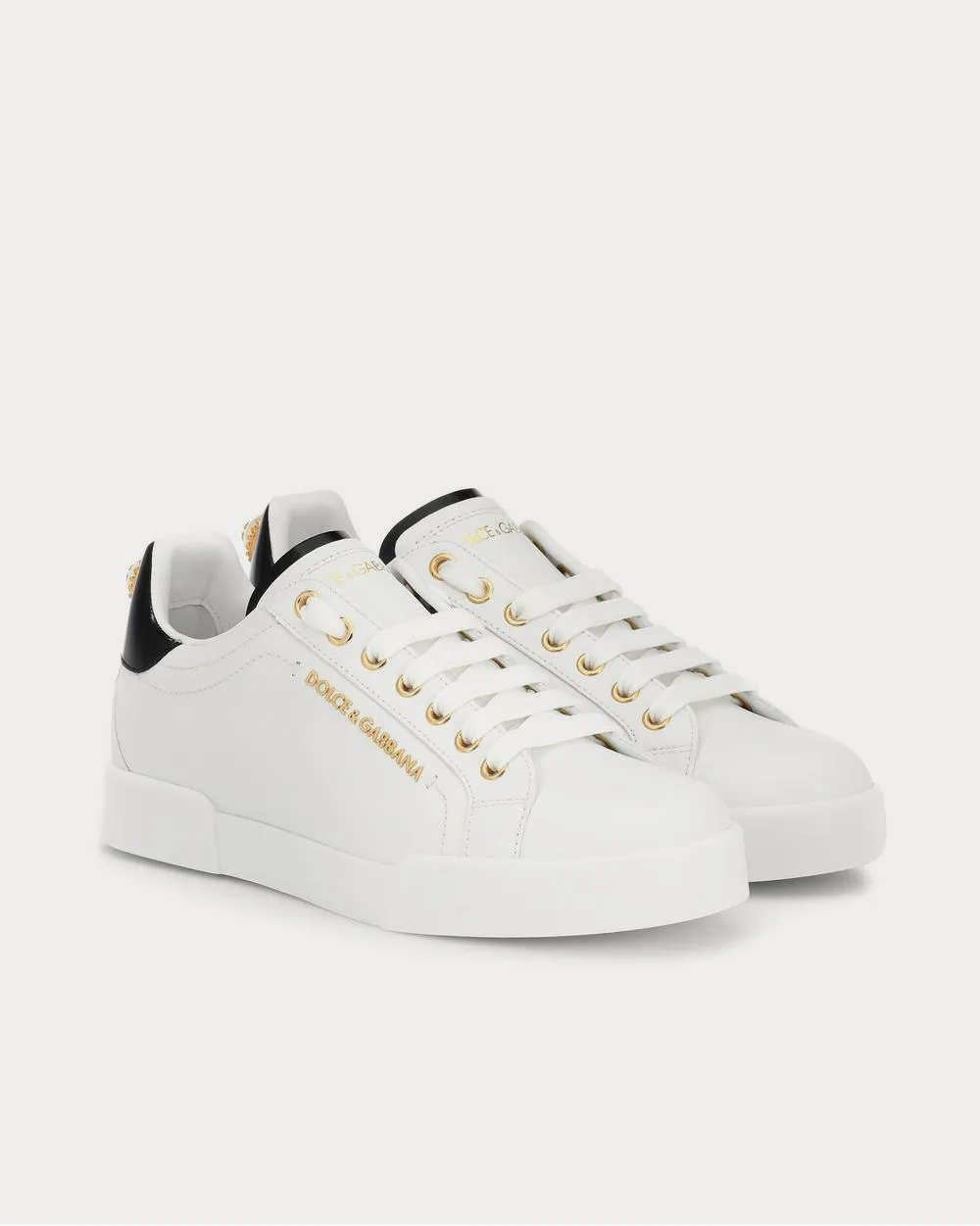 Portofino leather white gold Low Top Sneakers