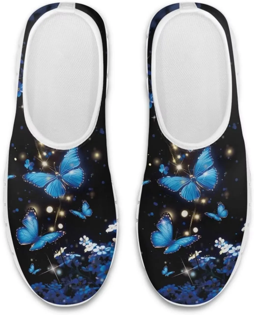 Pxjivorg Women's Art Pattern Slip-On Sneakers Casual Low-Top Flat Dress Shoes Soft Shoes Ladies Non-Slip Workout Holiday Shoe US Size 5.5-11.5