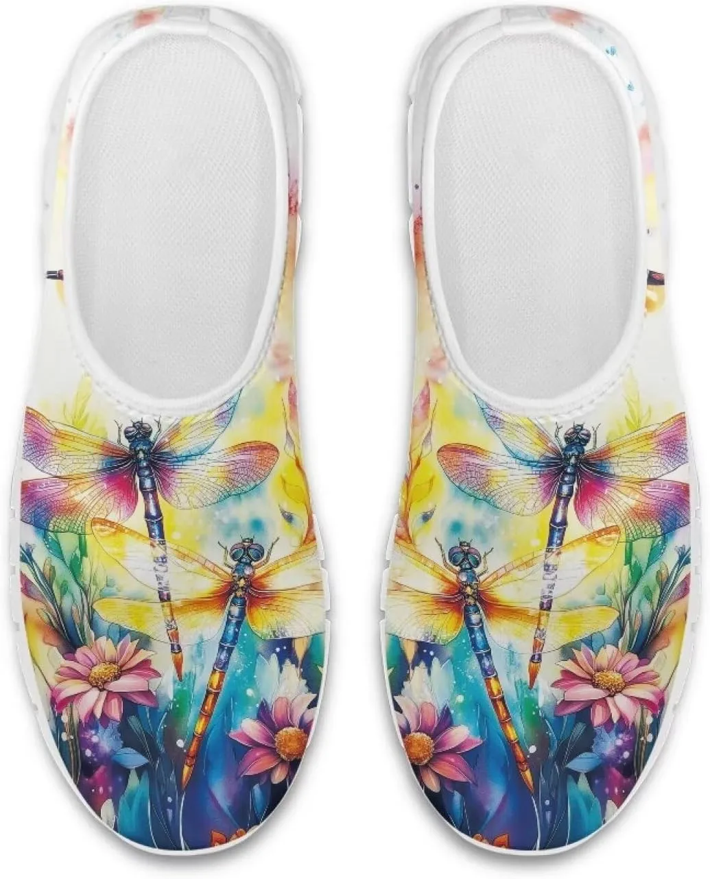 Pxjivorg Women's Art Pattern Slip-On Sneakers Casual Low-Top Flat Dress Shoes Soft Shoes Ladies Non-Slip Workout Holiday Shoe US Size 5.5-11.5