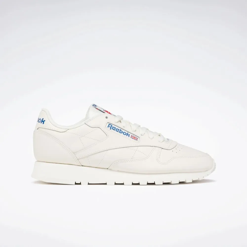 Reebok Footwear Men Classic Leather Shoes CHALK/VECBLU/VECRED