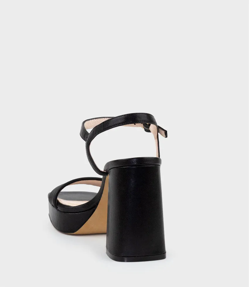 RIALTO95 Banded Strap Platform Sandal in Black