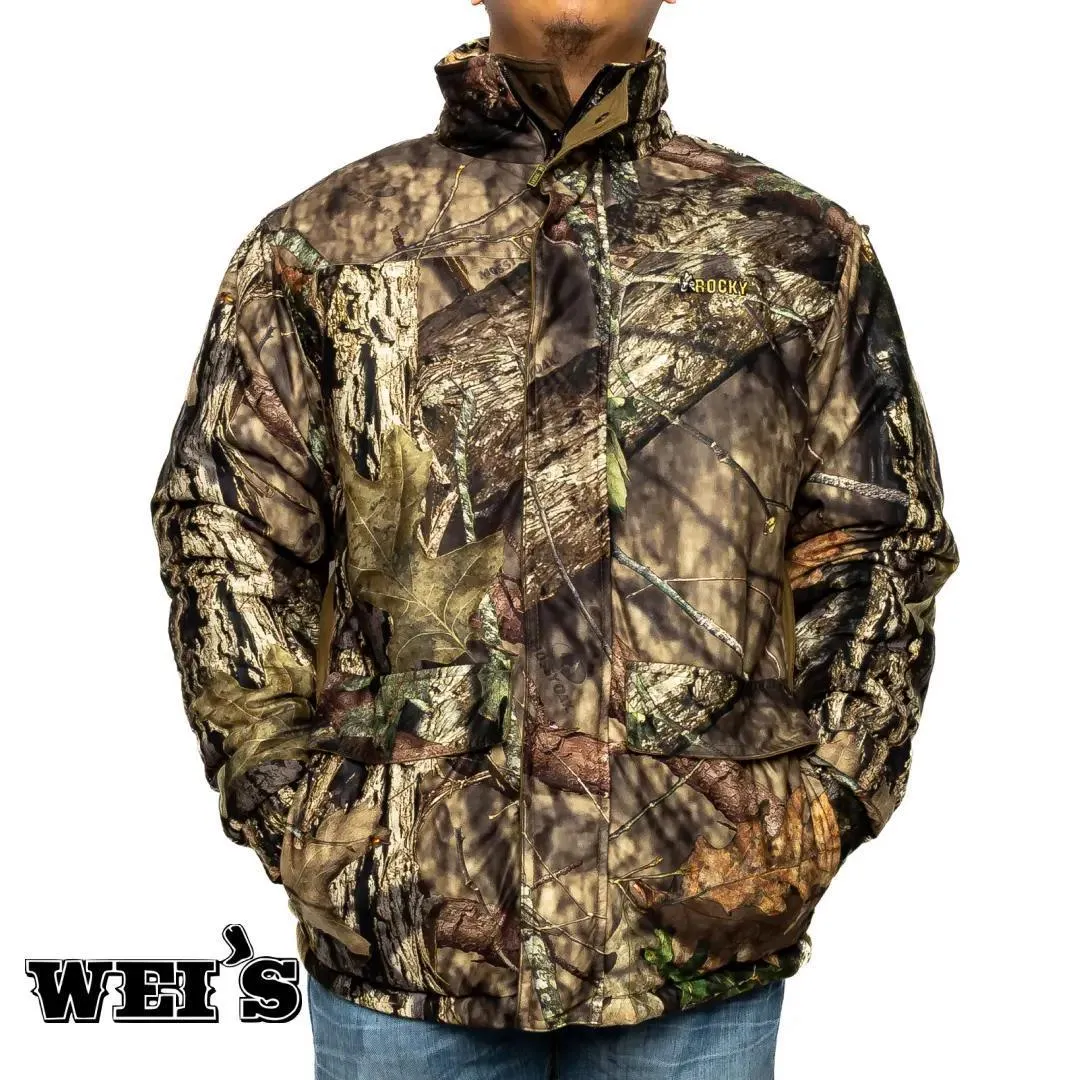 Rocky Men's Camo 1/4 Zip Reversible Jacket with Hoodie