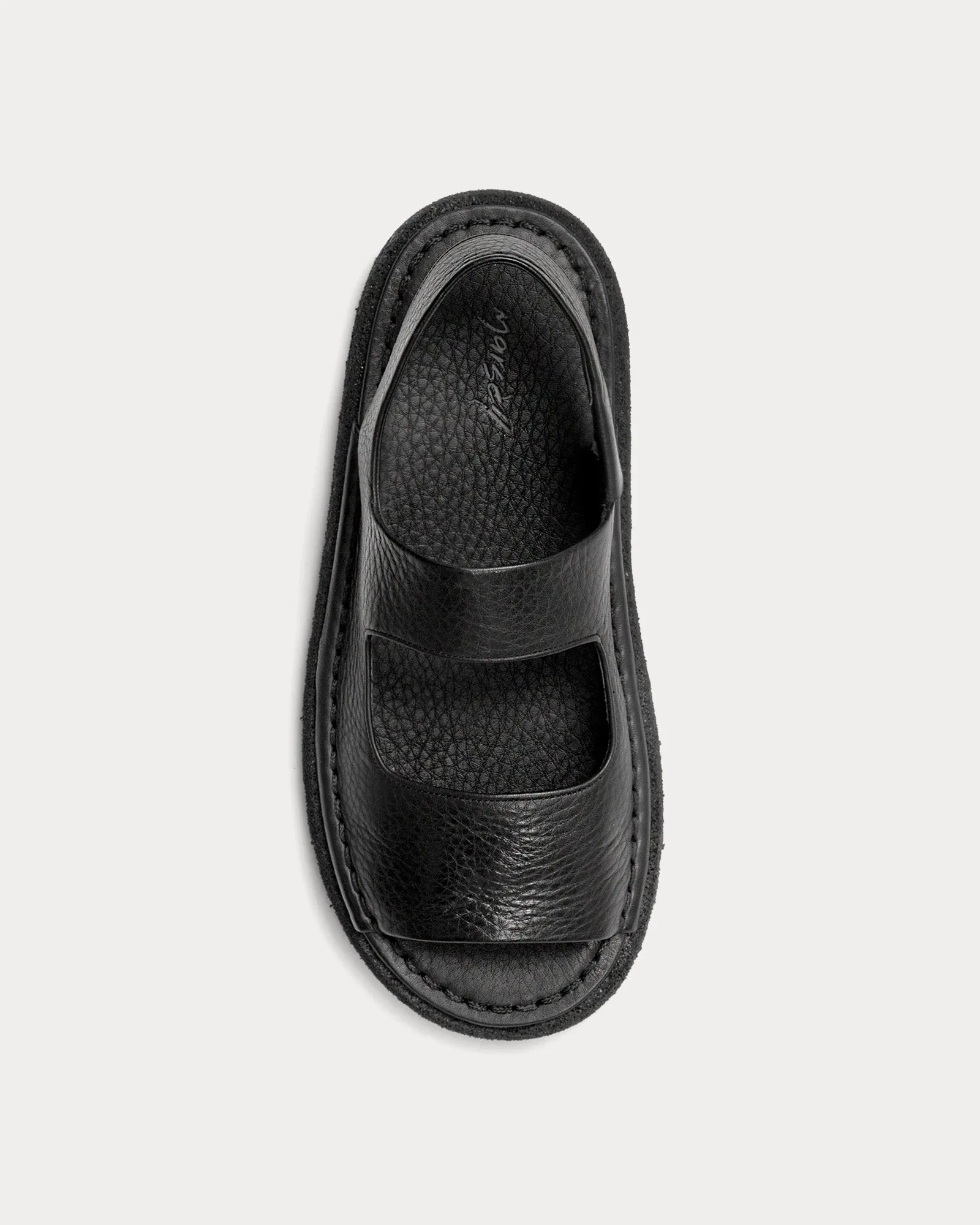 Sanpomice Leather Black Sandals