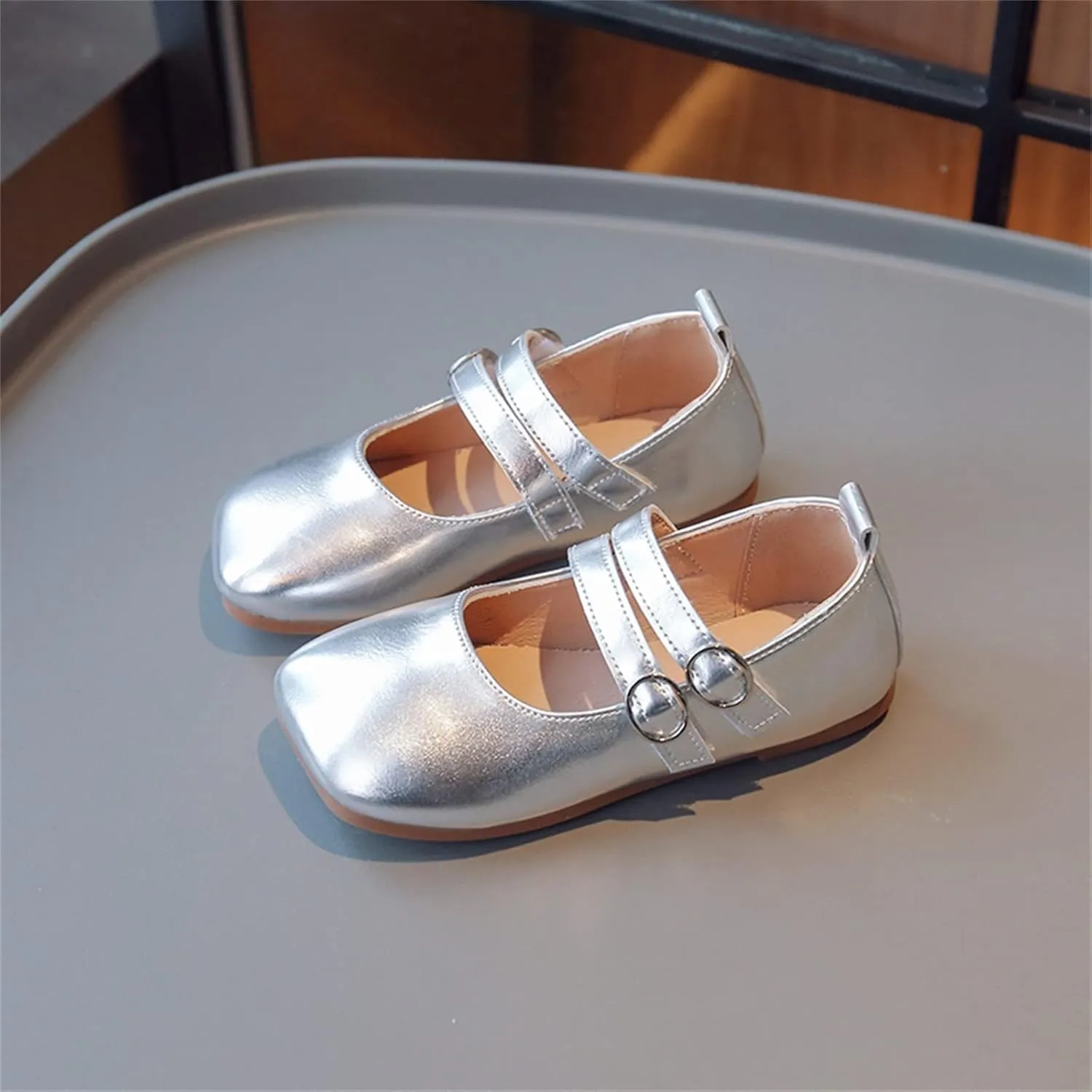 Sequins Dress Sandals For Toddler Soft Sole Wide Dress Dance Shoes Girls Kids Summer Ankle School Casual Loafers Glitter
