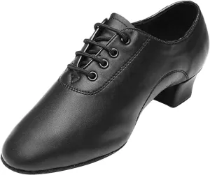 Shoes for Girls Boy's Ballroom Dance Shoes Latin Salsa Dancing Black Breathable Pu Leather Tango Morden Shoes