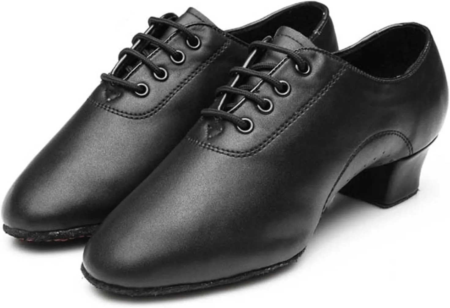 Shoes for Girls Boy's Ballroom Dance Shoes Latin Salsa Dancing Black Breathable Pu Leather Tango Morden Shoes