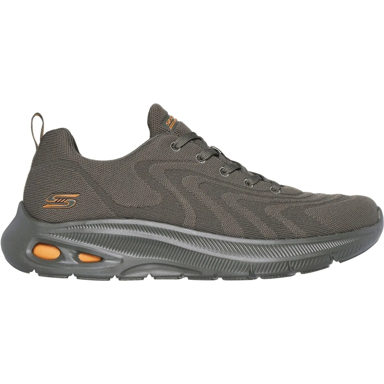 Skechers Men Trainers - Bobs Unity Sleek Revive in Olive, 6-12 - GAR118075