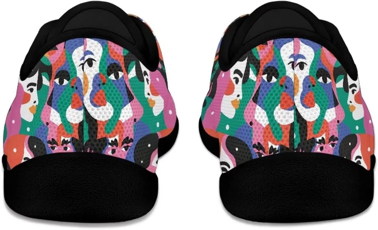 Sneakers for Women Slip On Running Sneakers Lightweight Casual Walking Shoes Non Slip Comfortable Fashion Tennis Shoes Size US 6-13.5