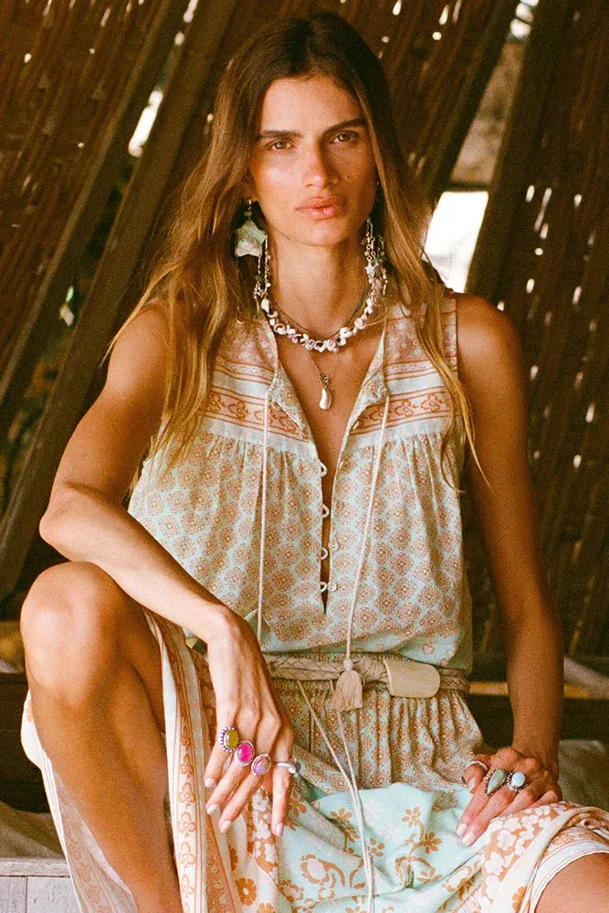 SPELL-SWEET NOTHINGS SLEEVELESS BLOUSE-PEPPERMINT