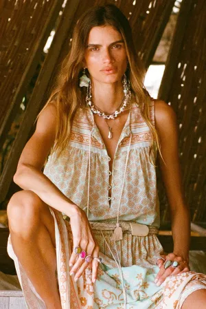 SPELL-SWEET NOTHINGS SLEEVELESS BLOUSE-PEPPERMINT