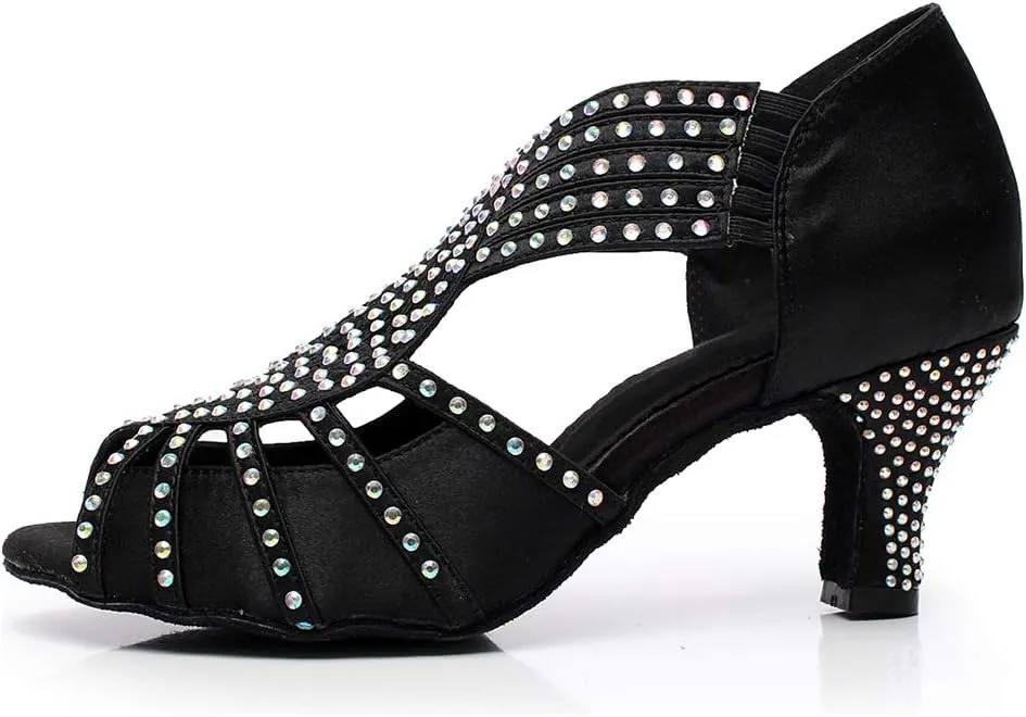 SWDZM Women's Dance Shoes,Modern Latin Classical Practice Ballroom Dancing Shoes,Dance Sandals Shoes 7129