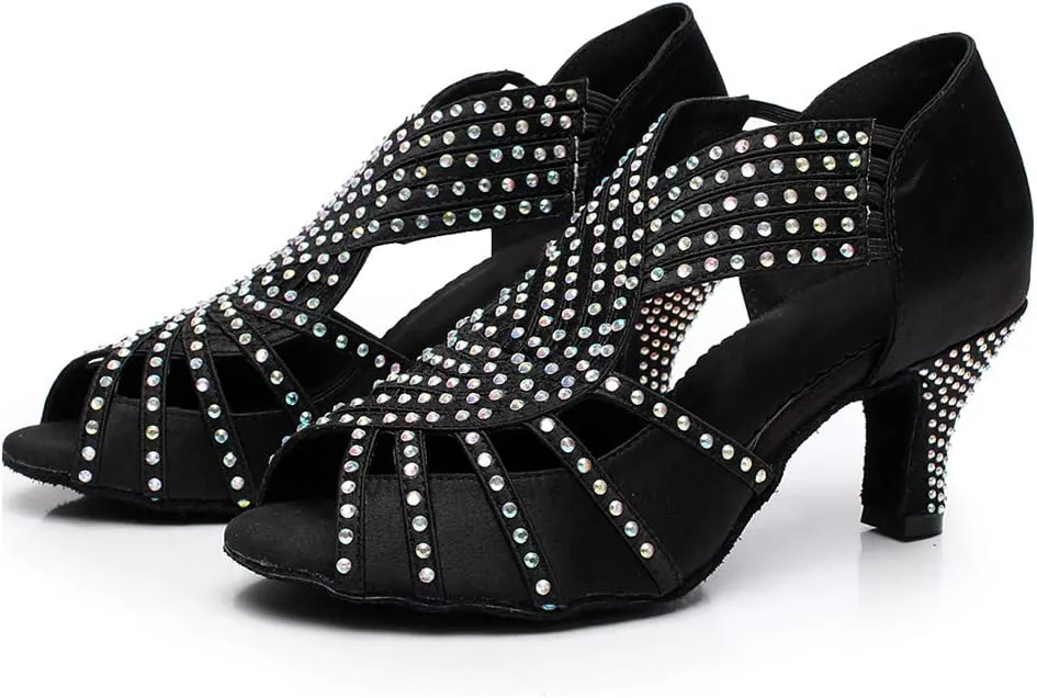 SWDZM Women's Dance Shoes,Modern Latin Classical Practice Ballroom Dancing Shoes,Dance Sandals Shoes 7129