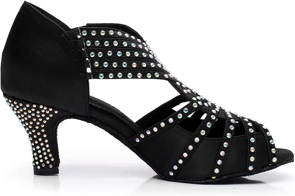 SWDZM Women's Dance Shoes,Modern Latin Classical Practice Ballroom Dancing Shoes,Dance Sandals Shoes 7129