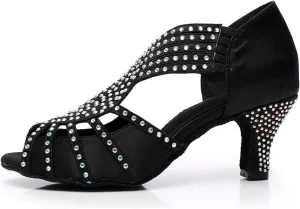 SWDZM Women's Dance Shoes,Modern Latin Classical Practice Ballroom Dancing Shoes,Dance Sandals Shoes 7129