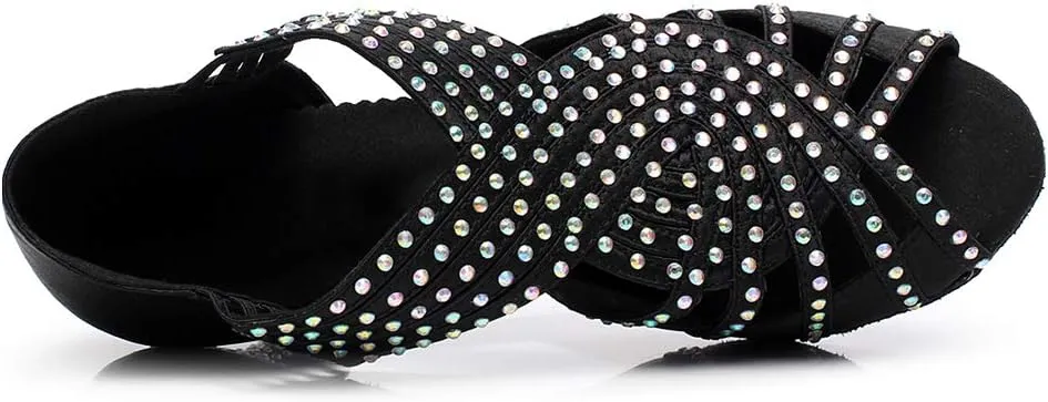 SWDZM Women's Dance Shoes,Modern Latin Classical Practice Ballroom Dancing Shoes,Dance Sandals Shoes 7129