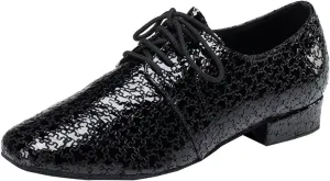 TDA Men's Fashion Comfort Lace-up Round Toe Leather Salsa Tango Ballroom Latin Modern Dance Shoes