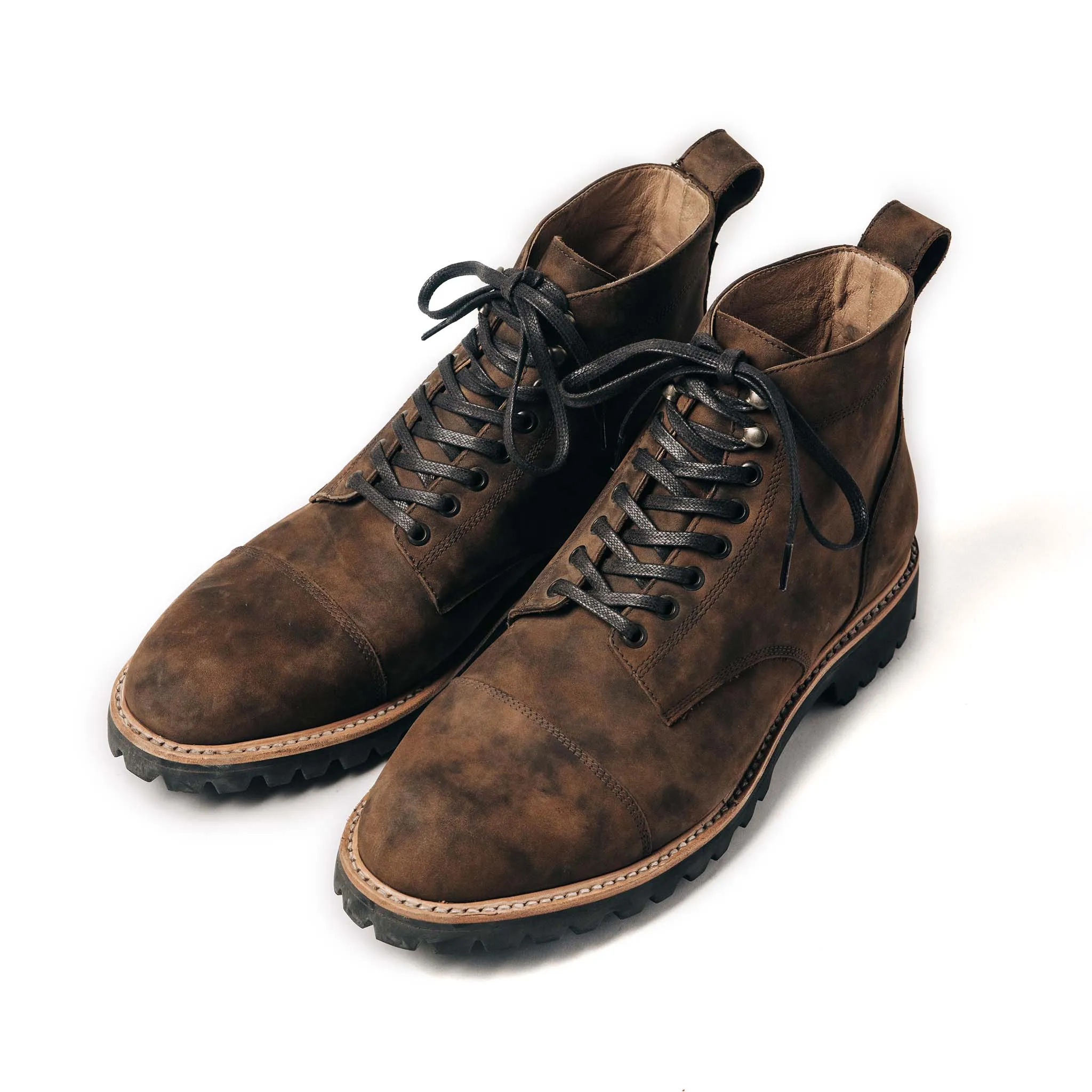 The Moto Boot in Espresso Grizzly