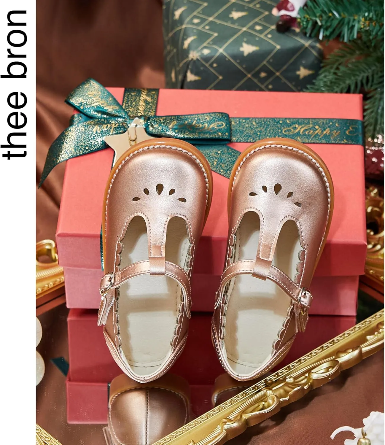 THEE BRON Girls Dress Shoes Little Kid Mary Jane School Uniform Shoes Oxford