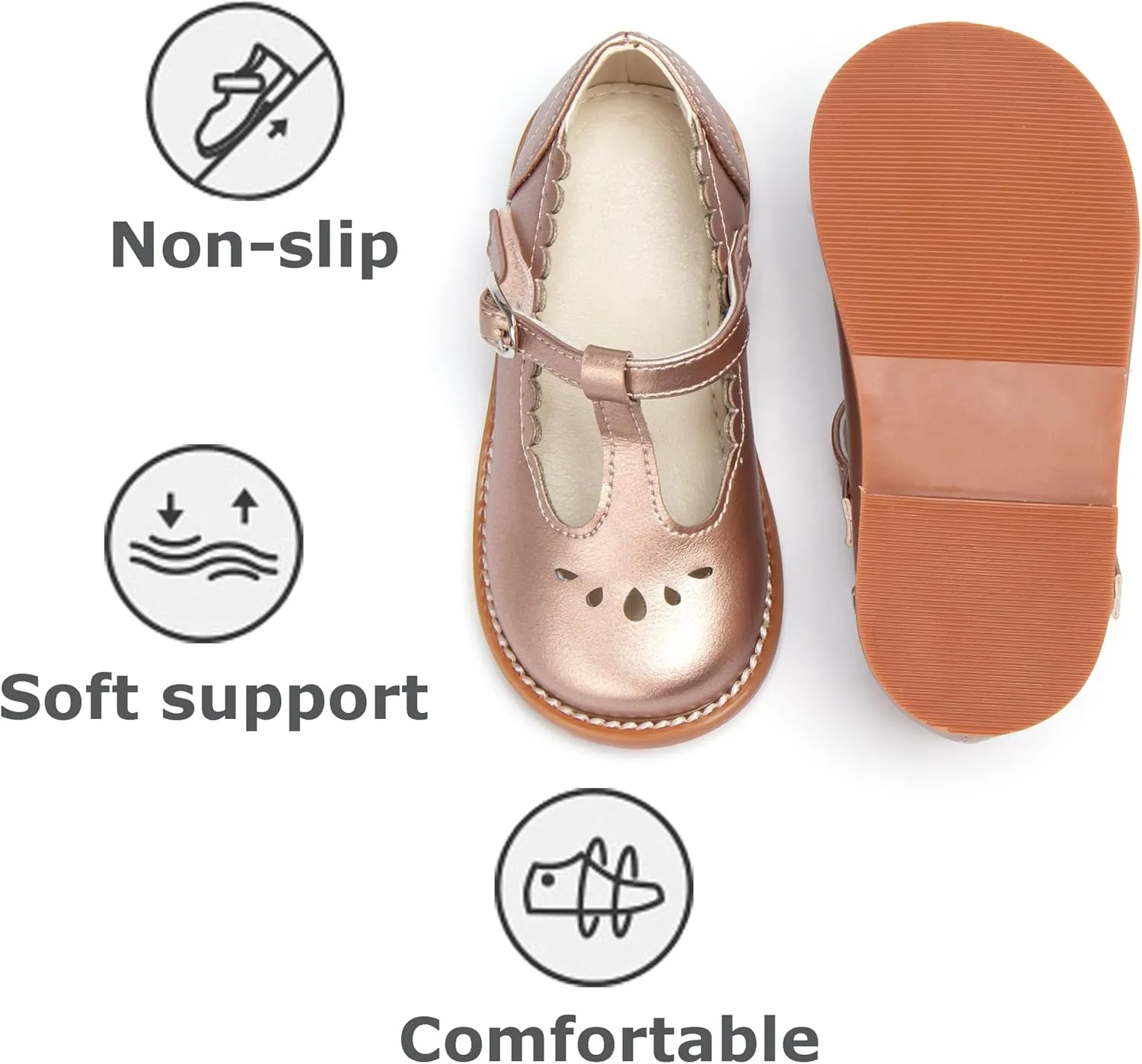 THEE BRON Girls Dress Shoes Little Kid Mary Jane School Uniform Shoes Oxford