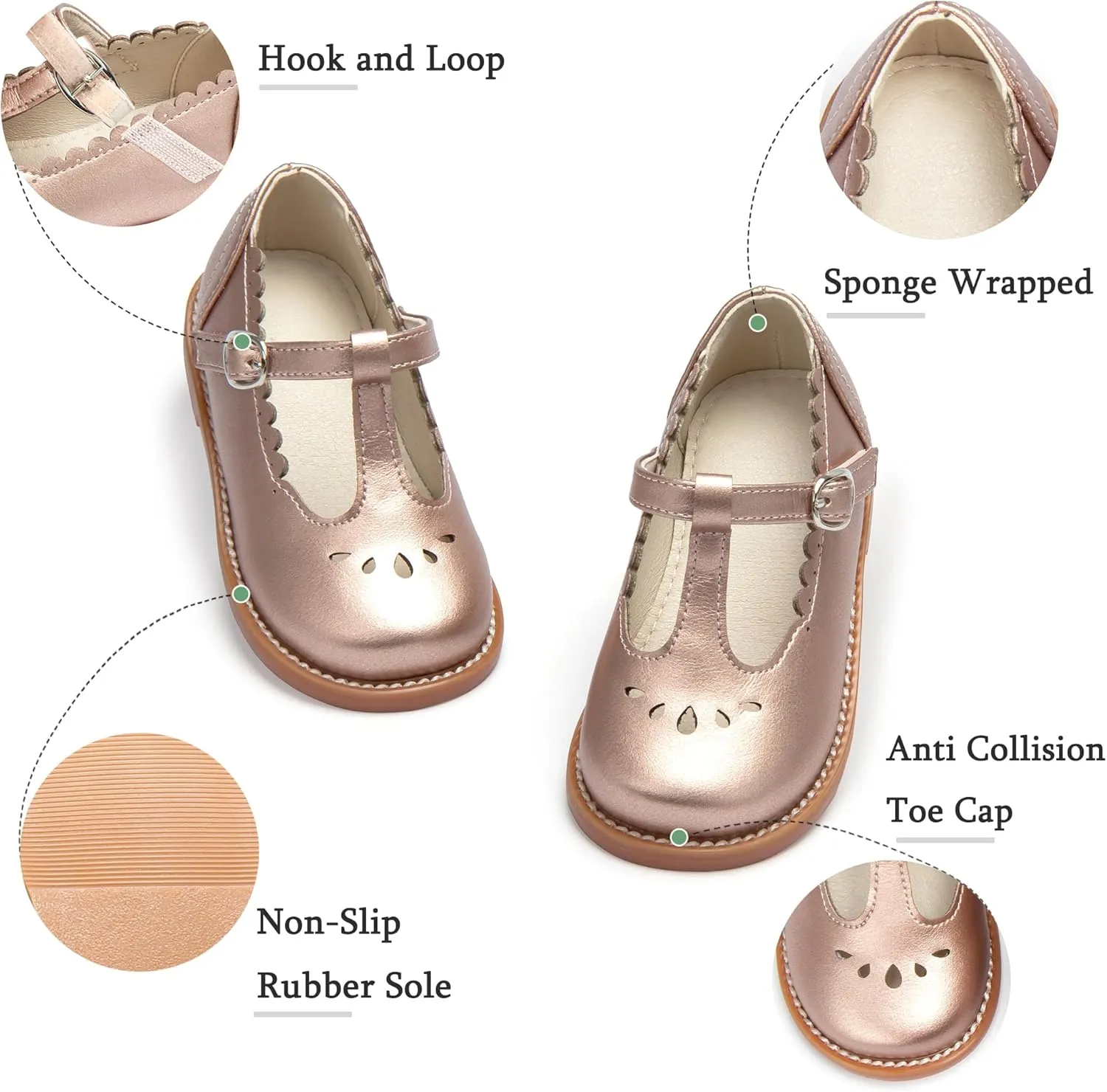 THEE BRON Girls Dress Shoes Little Kid Mary Jane School Uniform Shoes Oxford