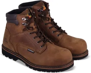 Thorogood V-Series 6 Waterproof Composite Toe Work Boots for Men - Premium Leather with Goodyear Storm Welt, Comfort Insole, and Chevron Traction Outsole; ASTM Rated