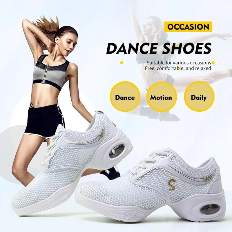 TINRYMX Women's Jazz Shoes Lace-up Sneakers Modern Dance Shoes Platform Walking Dance Shoes,Model-LYX801