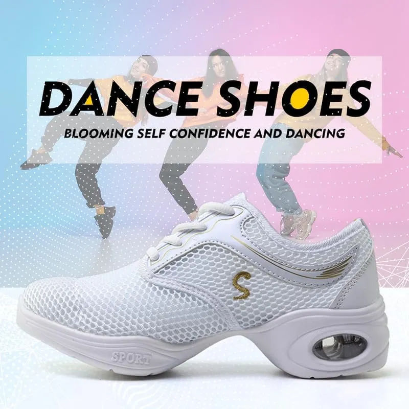 TINRYMX Women's Jazz Shoes Lace-up Sneakers Modern Dance Shoes Platform Walking Dance Shoes,Model-LYX801