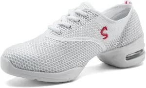 TINRYMX Women's Jazz Shoes Lace-up Sneakers Modern Dance Shoes Platform Walking Dance Shoes,Model-LYX801