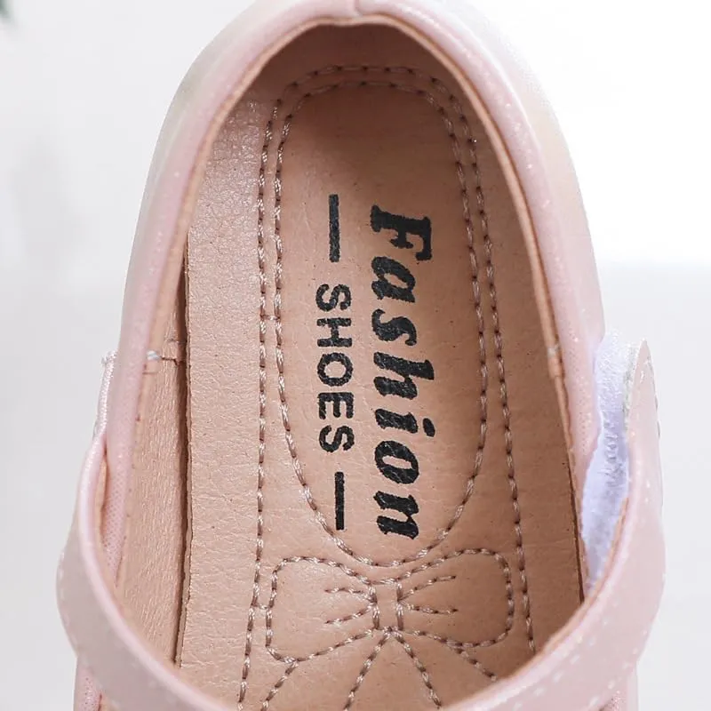 Toddler Girls Dress Shoes Little Girls Bowknot Mary Jane Flats Party Wedding Ballerina Shoes