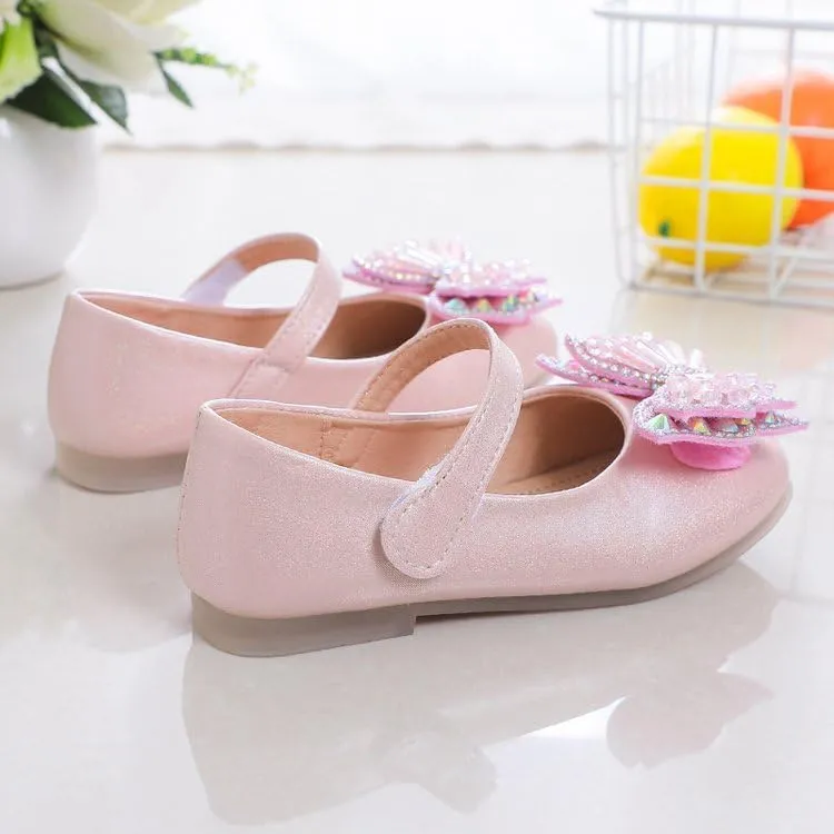 Toddler Girls Dress Shoes Little Girls Bowknot Mary Jane Flats Party Wedding Ballerina Shoes