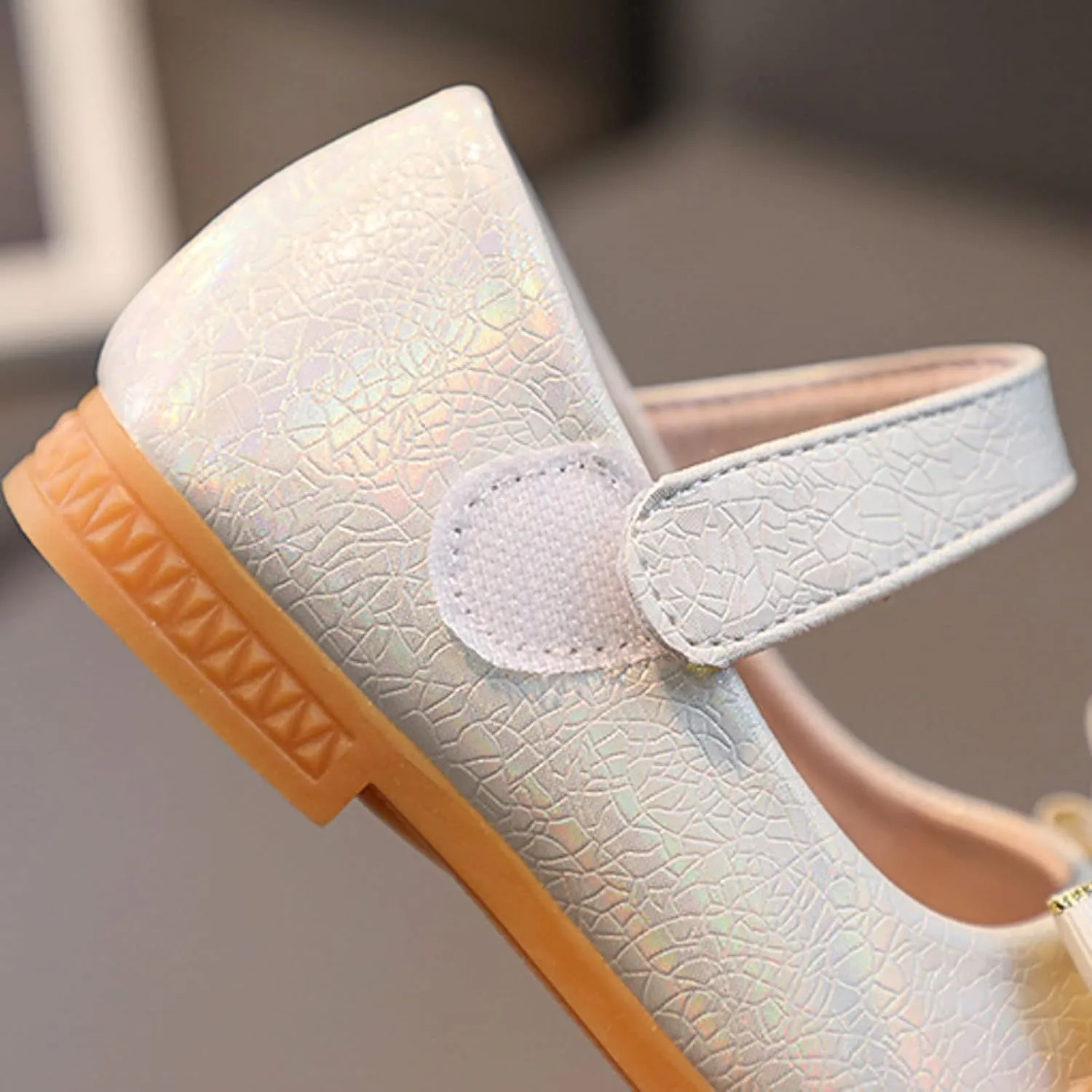 Toddler Girls Mary Jane Toddler Flower Girl Dress Shoes Little Girl Ballet Flats Bow Strap for Wedding Party School