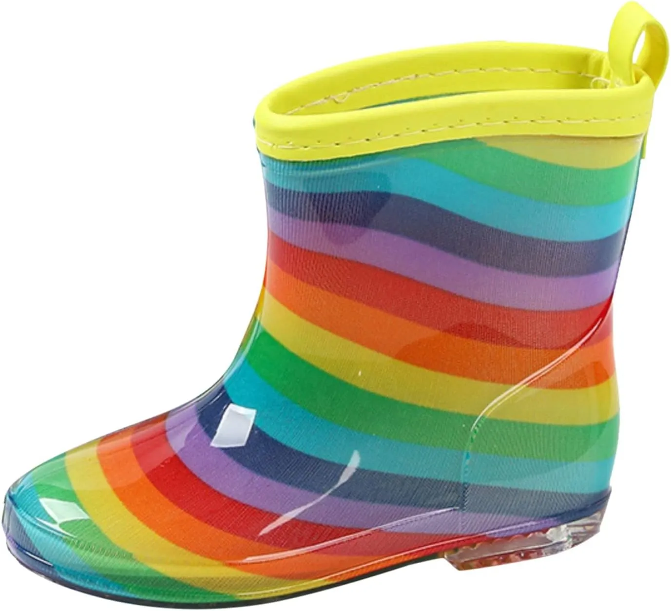Toddler Kids Rain Boots with Cute Bow Waterproo Rubber Boots for Girls Boys Camouflage Rainboots with Handles